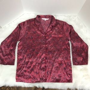 Victoria’s Secret Satin Feel Snakeskin Pajama Top